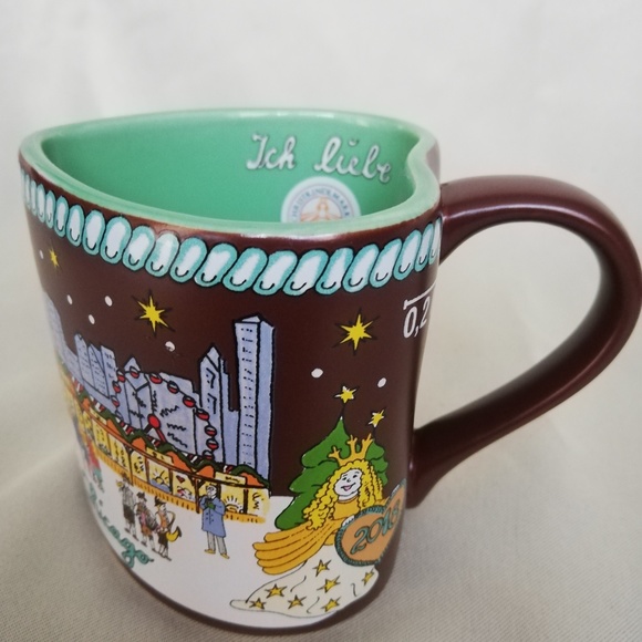 Heart Shaped Coffee Mug 2018 German Christmas Market Chicago - Picture 3 of 4